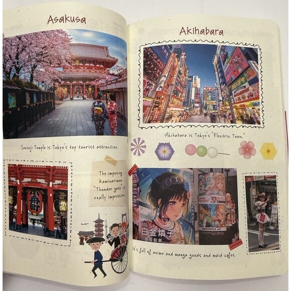 Japan Travel Journal Notebook Travel Tips Phrases Lined Pages Blank Sketch Paper - Picture 3 of 5